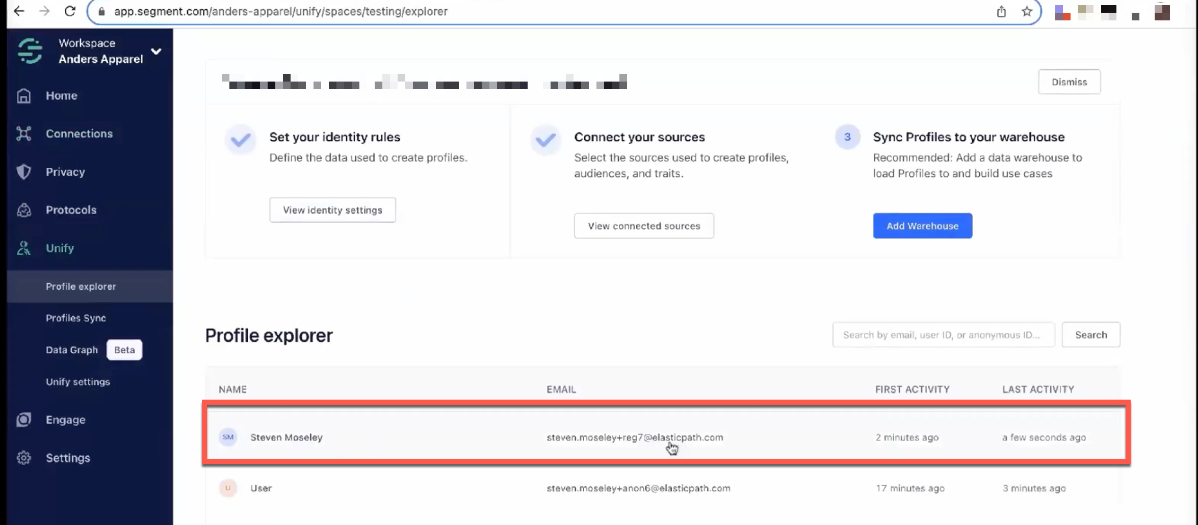 unify customer profile